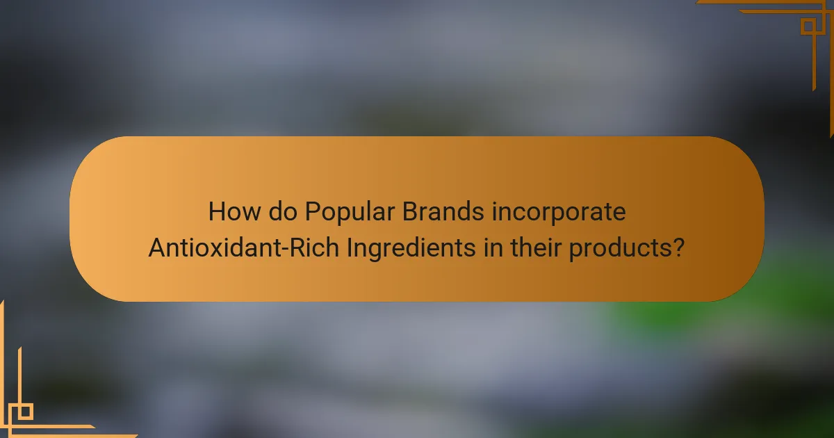 How do Popular Brands incorporate Antioxidant-Rich Ingredients in their products?