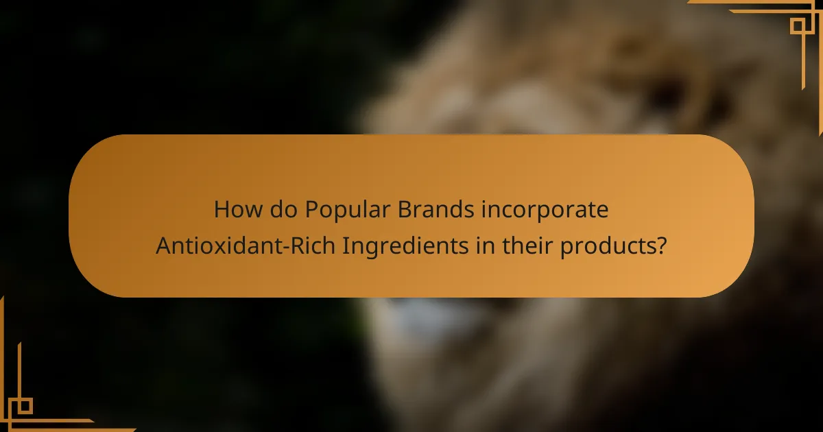 How do Popular Brands incorporate Antioxidant-Rich Ingredients in their products?