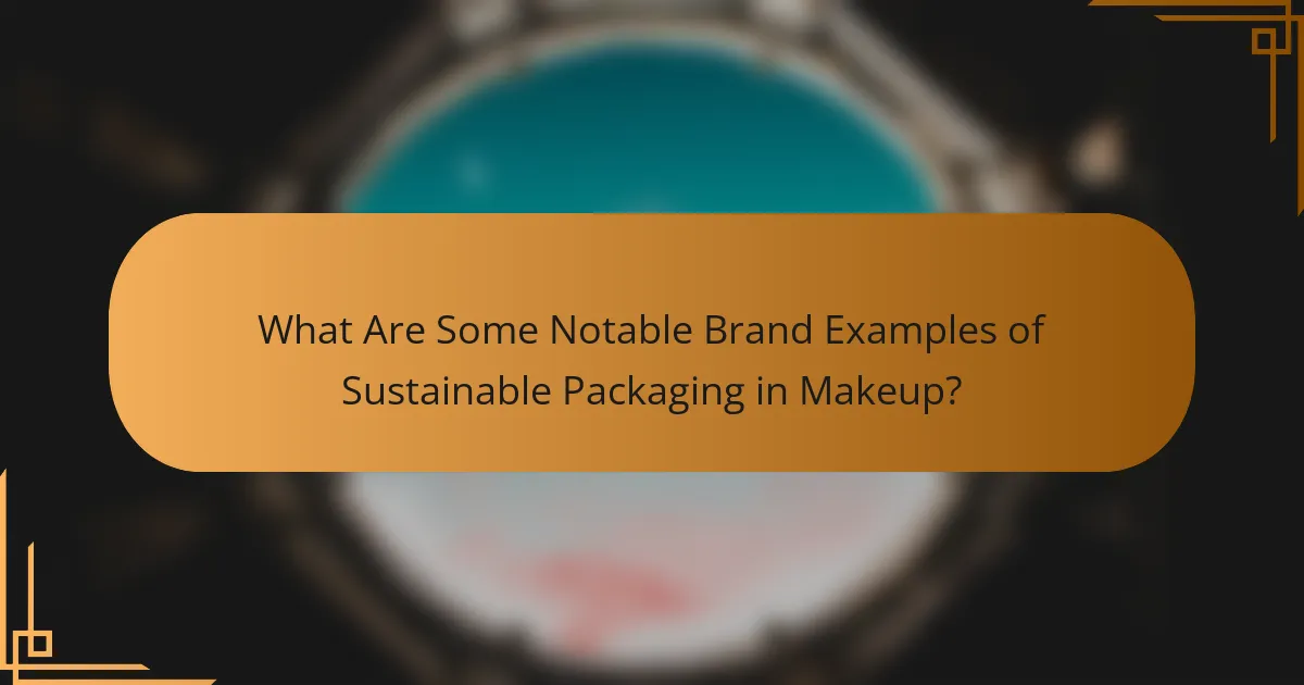 What Are Some Notable Brand Examples of Sustainable Packaging in Makeup?