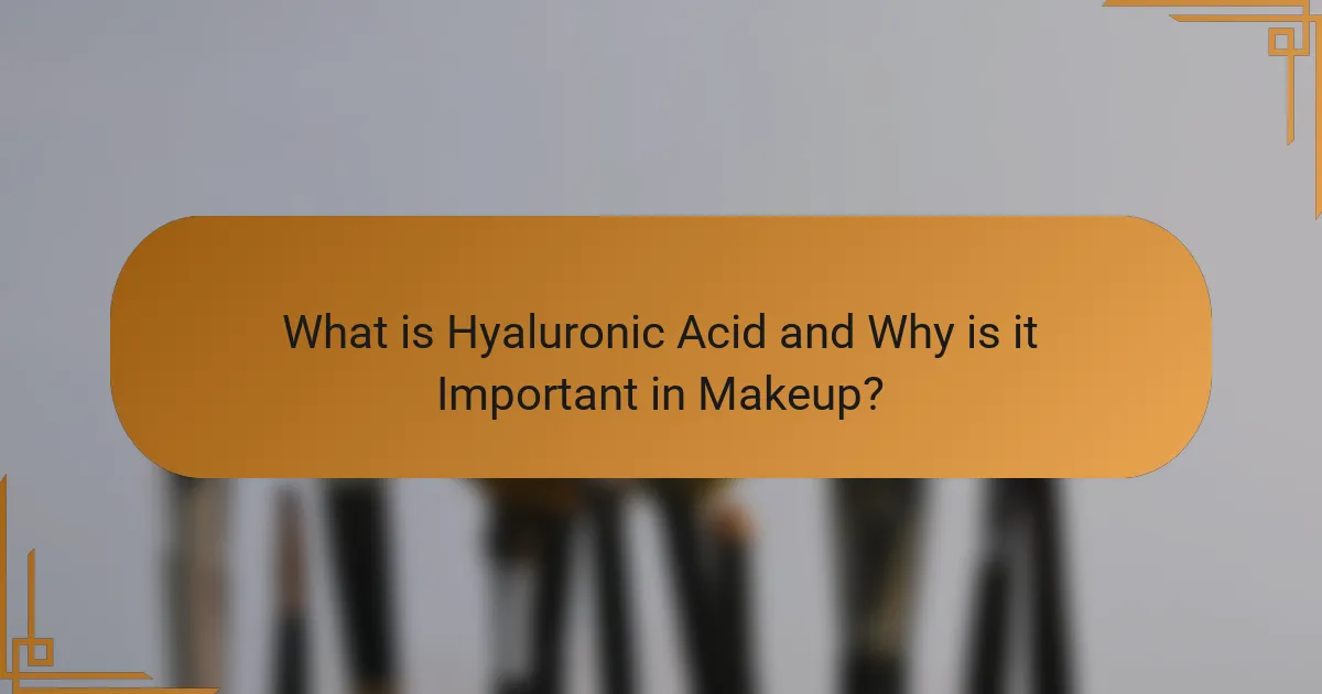 What is Hyaluronic Acid and Why is it Important in Makeup?
