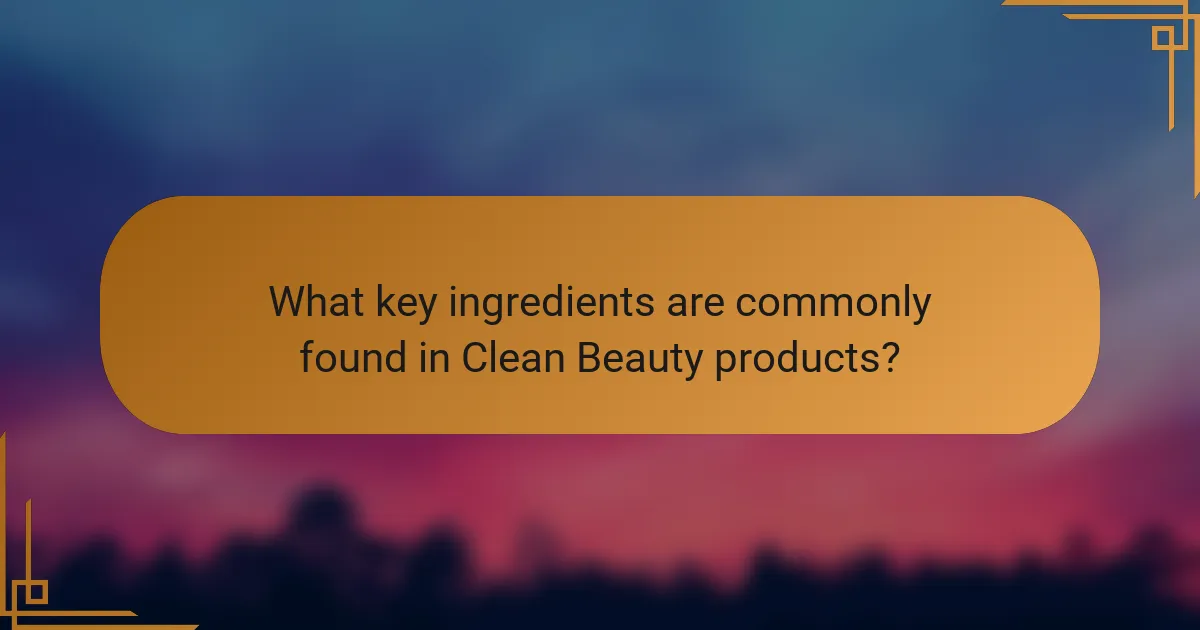 What key ingredients are commonly found in Clean Beauty products?